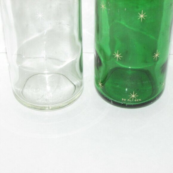 2 CYNAR Vintage Glass Soda Pop Bottles Toronto Canada Large 30 oz Green Clear - Picture 7 of 10